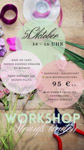 Workshop Blumenbinden Kreativ Loft Hannover
